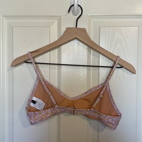 J Crew Eco Gathered Bikini Top in Beach Paisley - Picture 4 of 6